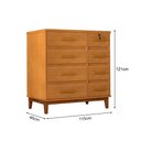 Ver imagem 4 de Cômoda para Quarto 8 Gavetas Detroit Nature