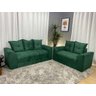 Sofá de 2 e 3 Lugares Porto Tecido Suede:verde - 3