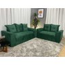 Sofá de 2 e 3 Lugares Porto Tecido Suede:verde - 1