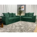 Ver imagem 2 de Sofá de 2 e 3 Lugares Porto Tecido Suede:verde