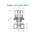 Ver imagem 2 de Registro Pressão Soldável com Canopla Foz 20mm Branco Viqua Unico