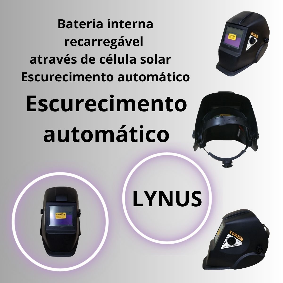 Máscara de Solda com Escurecimento Automático Lynus MSL 5000 - 6