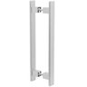 Puxador Duplo para Porta Pauma Alumínio Acetinado 314 80cm - 1