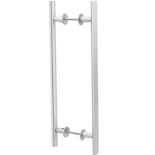 Puxador Duplo para Porta Pauma Alumínio Acetinado 312 16cm - 1