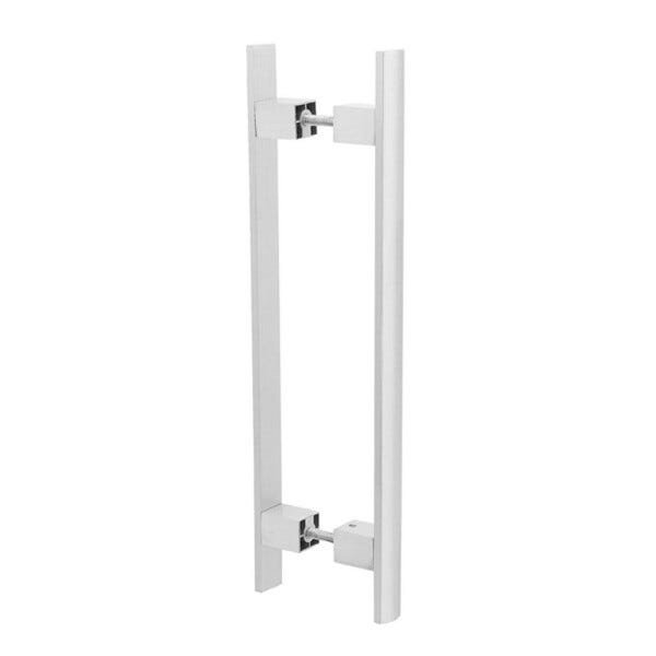 Puxador Duplo para Porta Pauma Alumínio Acetinado 299 40cm - 1