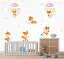 Ver imagem 1 de Adesivo de Parede Infantil Raposa Cute no Balão Raposinha