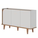 Ver imagem 1 de Buffet Aparador Jurere 3 Portas Off White Matte/Freijo - Colibri