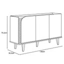 Ver imagem 4 de Buffet Aparador Jurere 3 Portas Off White Matte/Freijo - Colibri