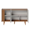 Ver imagem 2 de Buffet Aparador Jurere 3 Portas Off White Matte/Freijo - Colibri