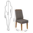 Ver mais imagens de Conjunto Sala de Jantar Mesa Tampo Vidro 6 Cadeiras Dj Móveis Freijó Kiara Lunar Lidia