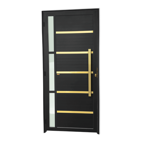Porta Lambril Miraggio c/Puxador D. Super Preto Dourado 100 Brimak