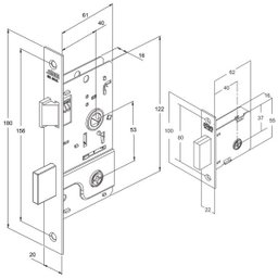 Kit Fechadura Stam Tetra Externa 800/33 Antique - 2