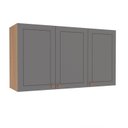 Ver imagem 2 de Armário Aéreo 3 Portas 120 cm Pérola Yescasa Cinza/Freijó