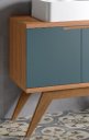 Ver imagem 4 de Conjunto de Banheiro Berton Onix 0,80cm Cinamomo/azul Petróleo Liso