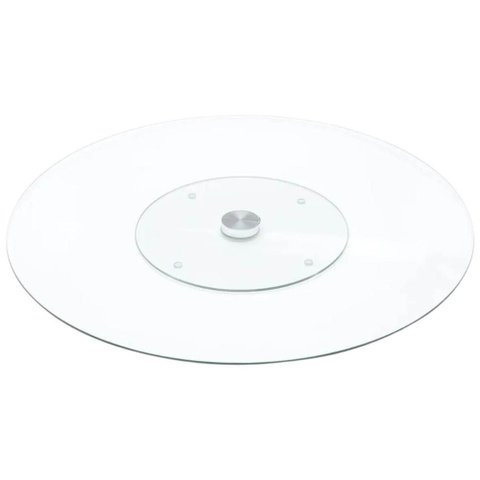 Centro de Mesa Prato Giratório Vidro Temperado 30cm Wolff Cozinha Incolor