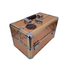 Maleta Profissional de Maquiagem e Joias Ruby's Organizadora Completa Modelo Fs-1160mc - Dourado Cor
