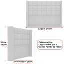 Ver imagem 2 de Cabeceira para Cama Box King 213cm Tratto Veludo Bege - Sallar Home