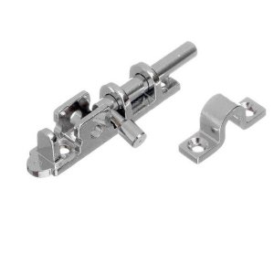 Trinco Redondo Zamak com Latão Cromado 824-04 15cm União Mundial