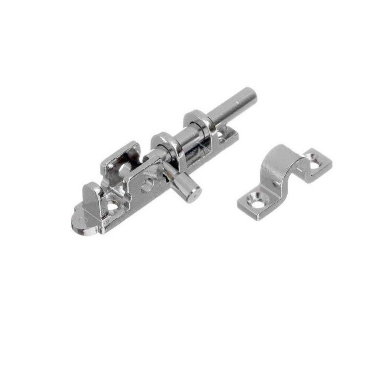 Trinco Redondo Zamak com Latão Cromado 824-04 15cm União Mundial