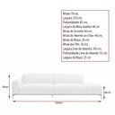 Ver imagem 5 de Sofá Unne 3 Lugares 230cm Terminal Esquerdo Boucle Cinza - Sallar Home