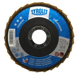 Disco Flap Polimento Tyrolit Premium Preparação 4.1/2 Pol Grosso - 1