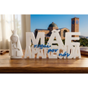 Ver imagem 3 de Kit Letreiro e Imagem Nossa Senhora Mãe Aparecida Rogai por Nós Decorativo