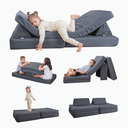 Ver mais imagens de Sofá de Brincar Infantil Modular Montessori 4 Peças Cinza