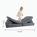 Ver imagem 5 de Sofá de Brincar Infantil Modular Montessori 4 Peças Cinza