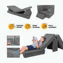 Ver imagem 7 de Sofá de Brincar Infantil Modular Montessori 4 Peças Cinza