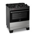 Ver imagem 1 de Fogão de Piso 5 Bocas a Gás Esmaltec Ideal Top Glass Vidro Temperado Inox Bivolt