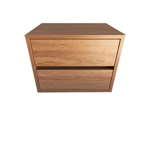 1 Mesa de Cabeceira com 2 Gavetas Cor Freijó 40x30x30 100% Mdf