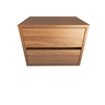 1 Mesa de Cabeceira com 2 Gavetas Cor Freijó 40x30x30 100% Mdf - 1