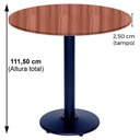 Ver imagem 2 de Mesa Bistrô Ferro Preto 111,50 Cm (alt) Disco Redondo Tampo Mdp Redondo 60 Cm (larg) X 2,50 Cm (alt