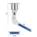 Ver imagem 3 de Mecanismo Botão Acionador Abs Superior Cromado Circula e Alavanca 340213 Blukit