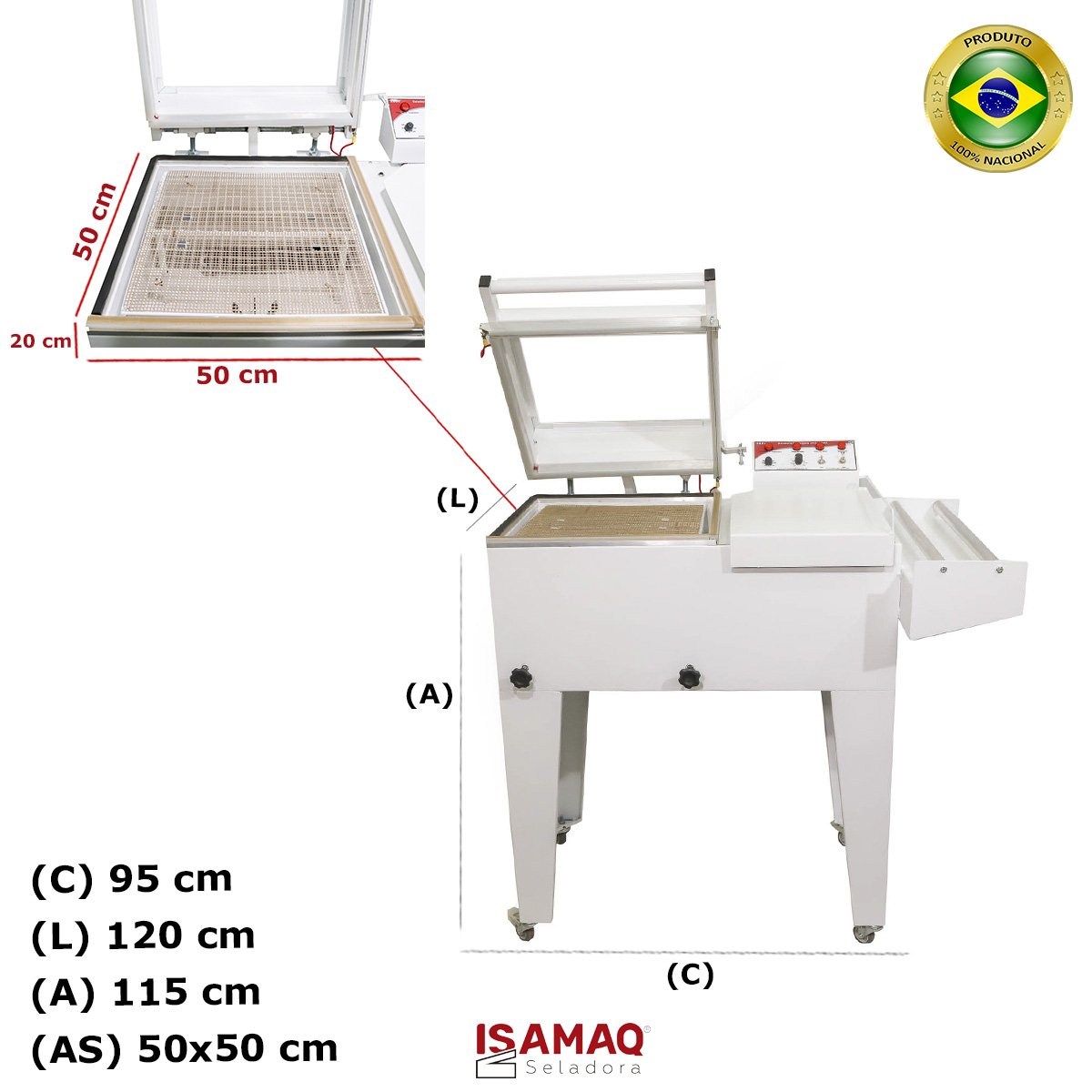 Seladora para Bandeja de Ovos Conjugada 50x50 - 2