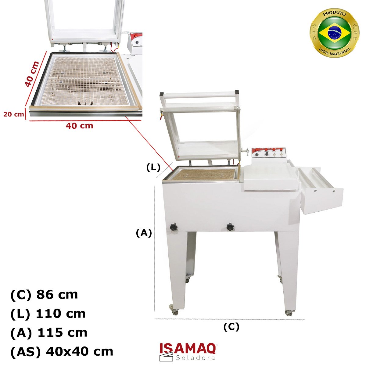 Seladora para Bandeja de Ovos Conjugada 40x40 - 2