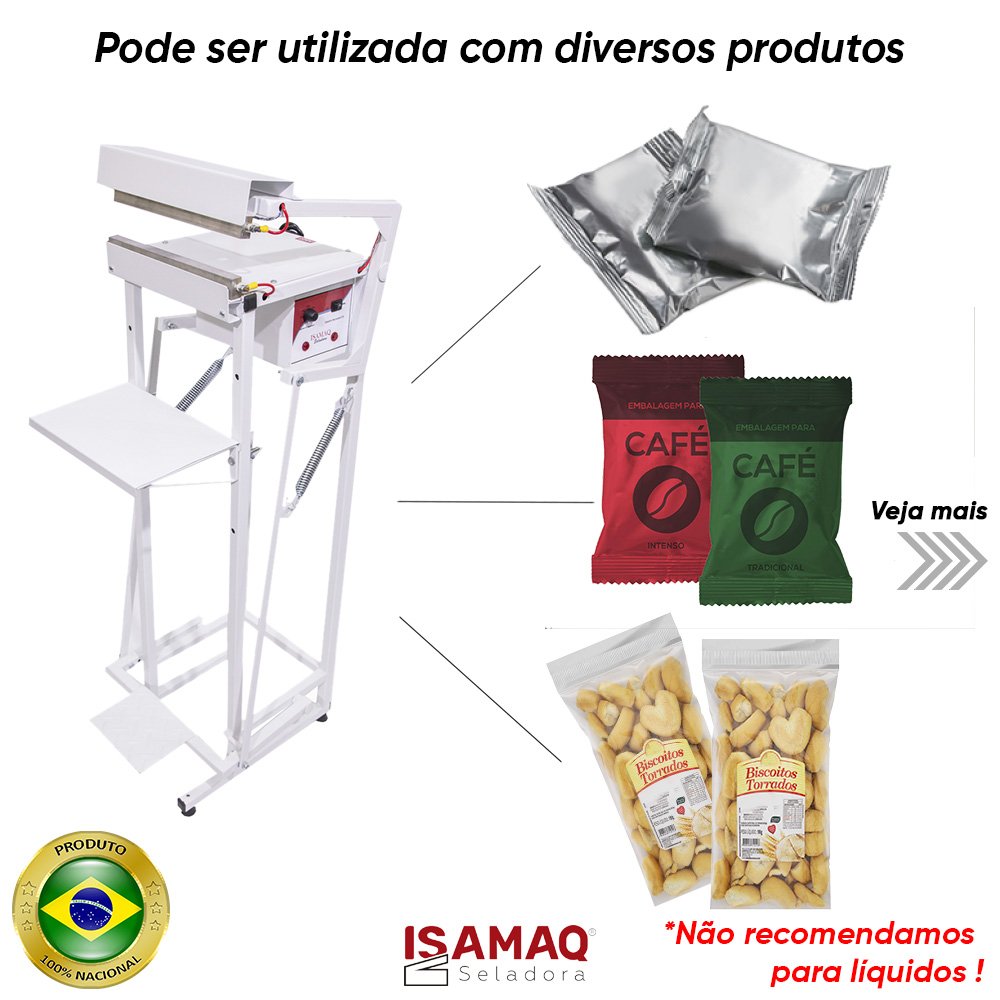 Seladora para Embalagens Aluminzadas Pedal Recravada 35cm 220v - 4