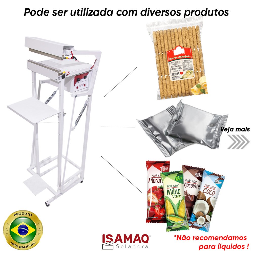 Seladora para Embalagens Aluminizadas Pedal Recravada 25cm - 4