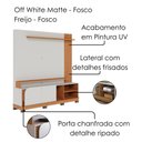 Ver imagem 6 de Estante Home Tv 75 Pol 2 Portas 182 Cm Jurere Off White Matte Freijo Colibri