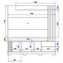 Ver imagem 5 de Estante Home Tv 75 Pol 2 Portas 182 Cm Jurere Off White Matte Freijo Colibri