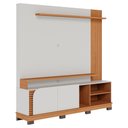 Ver imagem 1 de Estante Home Tv 75 Pol 2 Portas 182 Cm Jurere Off White Matte Freijo Colibri