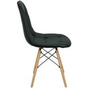 Ver imagem 4 de Kit 5 Cadeiras Charles Eames Botonê Eiffel Estofada - Preta