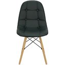 Ver imagem 3 de Kit 5 Cadeiras Charles Eames Botonê Eiffel Estofada - Preta