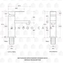 Ver imagem 5 de Torneira para banheiro cascata Misturador Monocomando Baixa Madeira Pingoo.casa - Dourado