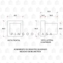 Ver imagem 5 de Acabamento de Registro em Metal Quadrado Mearim Pingoo.casa - Cromado