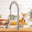 Ver imagem 2 de Torneira para cozinha gourmet Misturador Monocomando em Aço Inox Escovado Muru Pingoo.casa - Prata