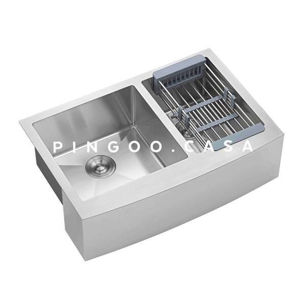 Cuba para cozinha dupla gourmet Fazenda aço inox com acessórios Kaimbé pingoo.casa - 3