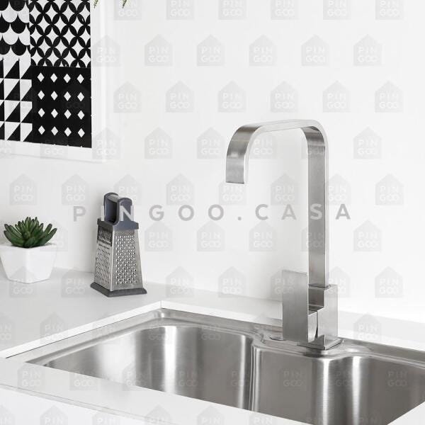 Torneira para Cozinha Misturador Monocomando em Aço Inox Escovado São Lorenço Pingoo.Casa - 2