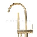 Ver imagem 3 de Misturador para banheira Monocomando de Piso Uraim Pingoo.casa - Dourado