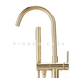 Misturador para banheira Monocomando de Piso Uraim Pingoo.casa - Dourado - 3